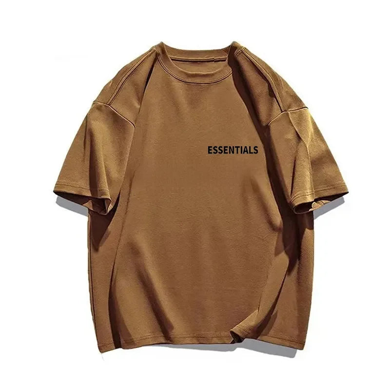 Men's Essentials T Shirt High Quality Summer T-Shirts Cotton Oversized Streetwear Letter Print Hip Hop Women Tee Free Shipping