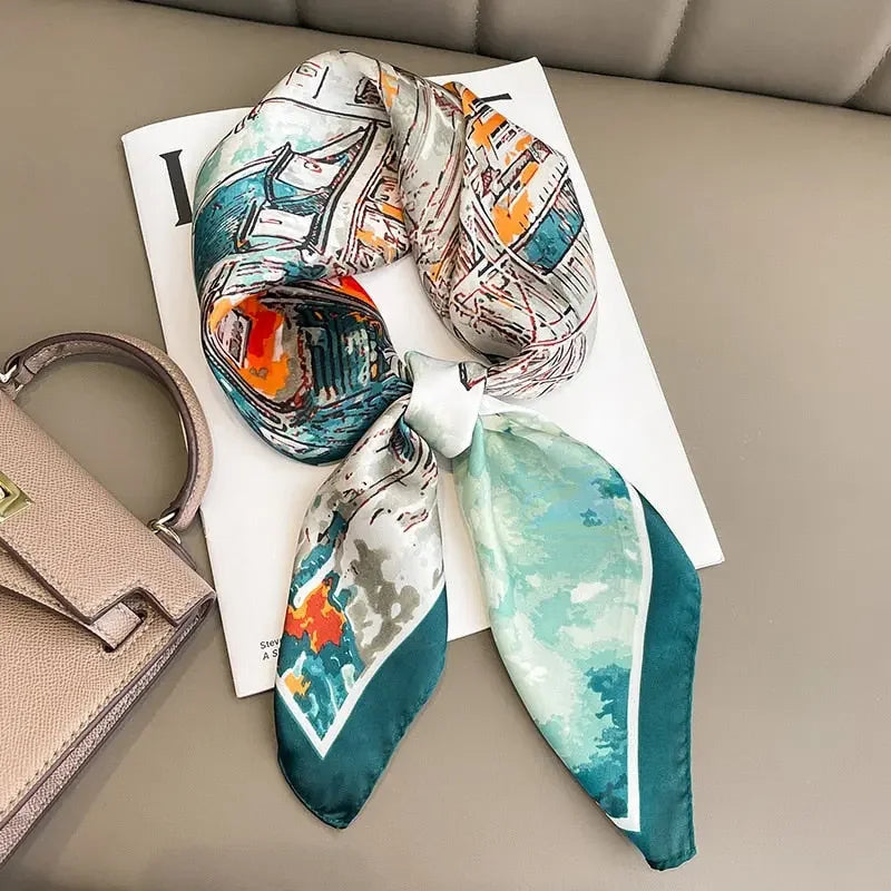 Saturday Afternoon Silk Square Scarf