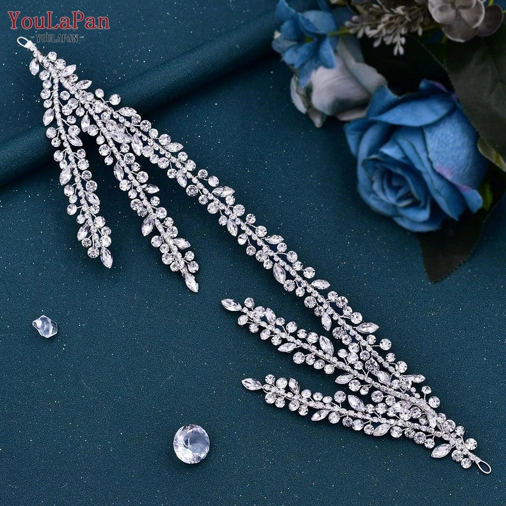 YouLaPan HP496 Fashion Woman Headband Rhinestone Bridal Headpiece Wedding Hair Accessories Bride Tiara Pageant Headdresses