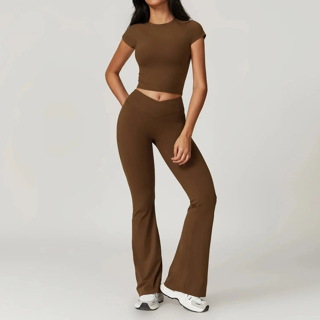 Women's Wide Leg High Waist Yoga Set