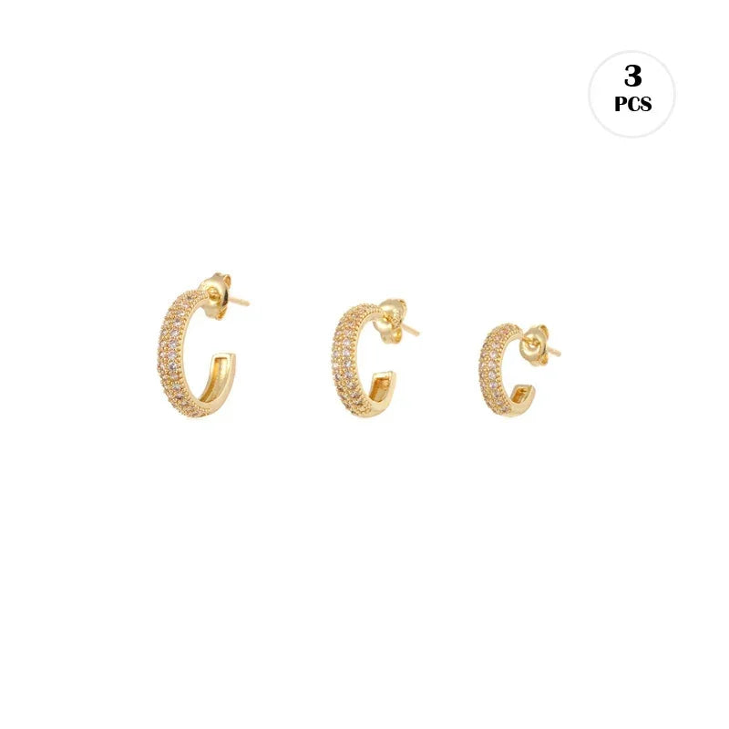 Cubic Zirconia Fashion Stud Earings (Mix and Match)