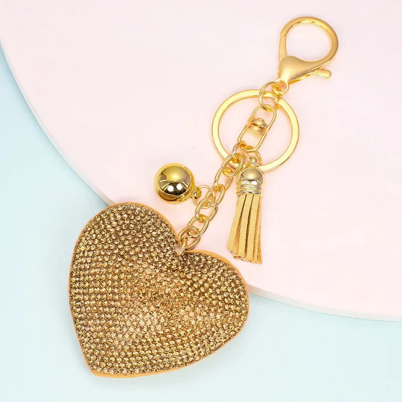 Heart Shaped Bling Keychain