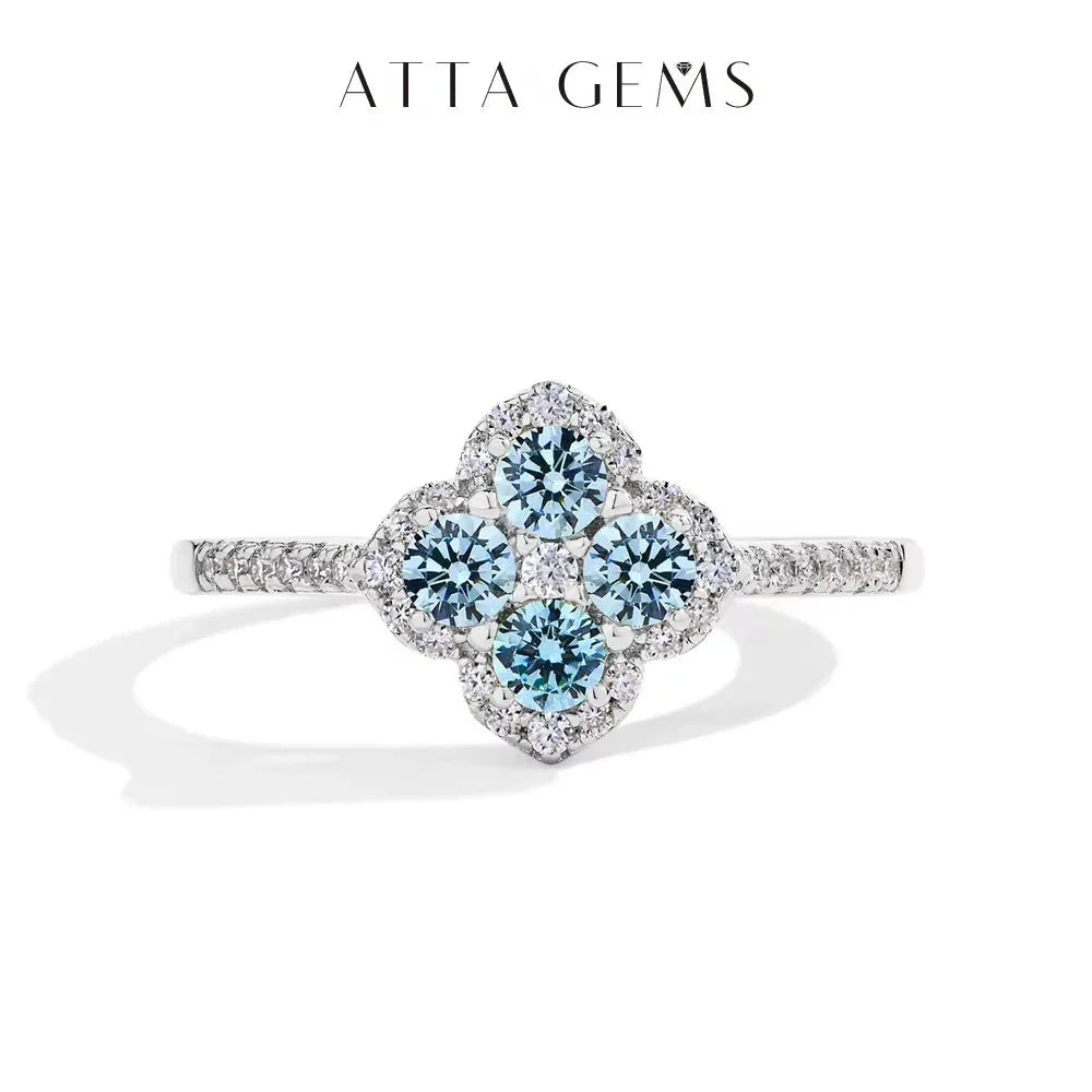 DVVS1 Color 100% S925 Sterling Silver Engagement Ring