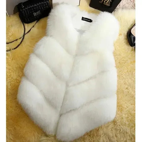 Luxury Faux Fox Fur Vest
