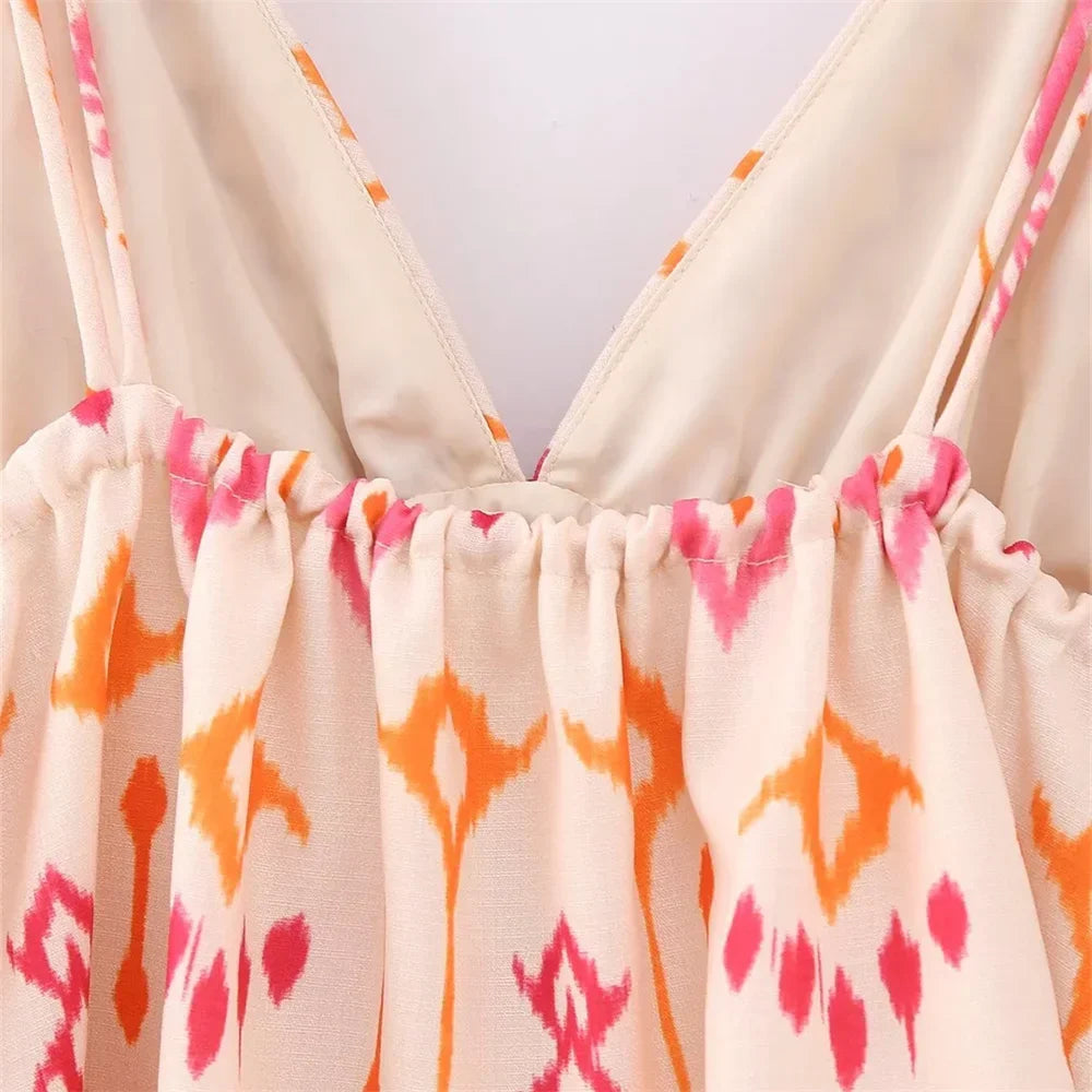 Women's Embroidery Beaded Print Short Top