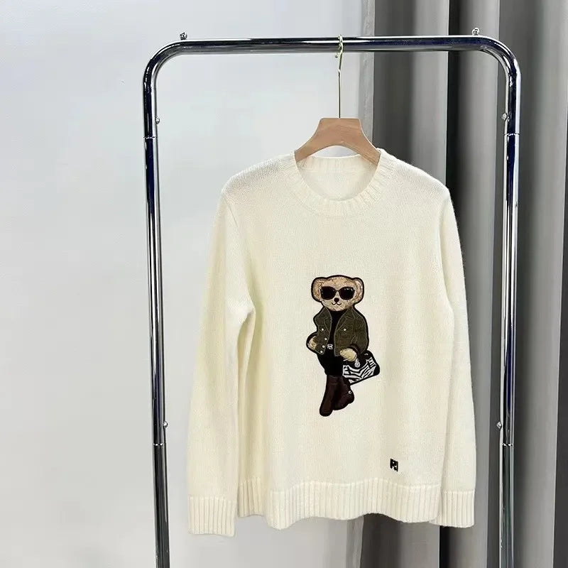 Designer Knit Bear Sweater