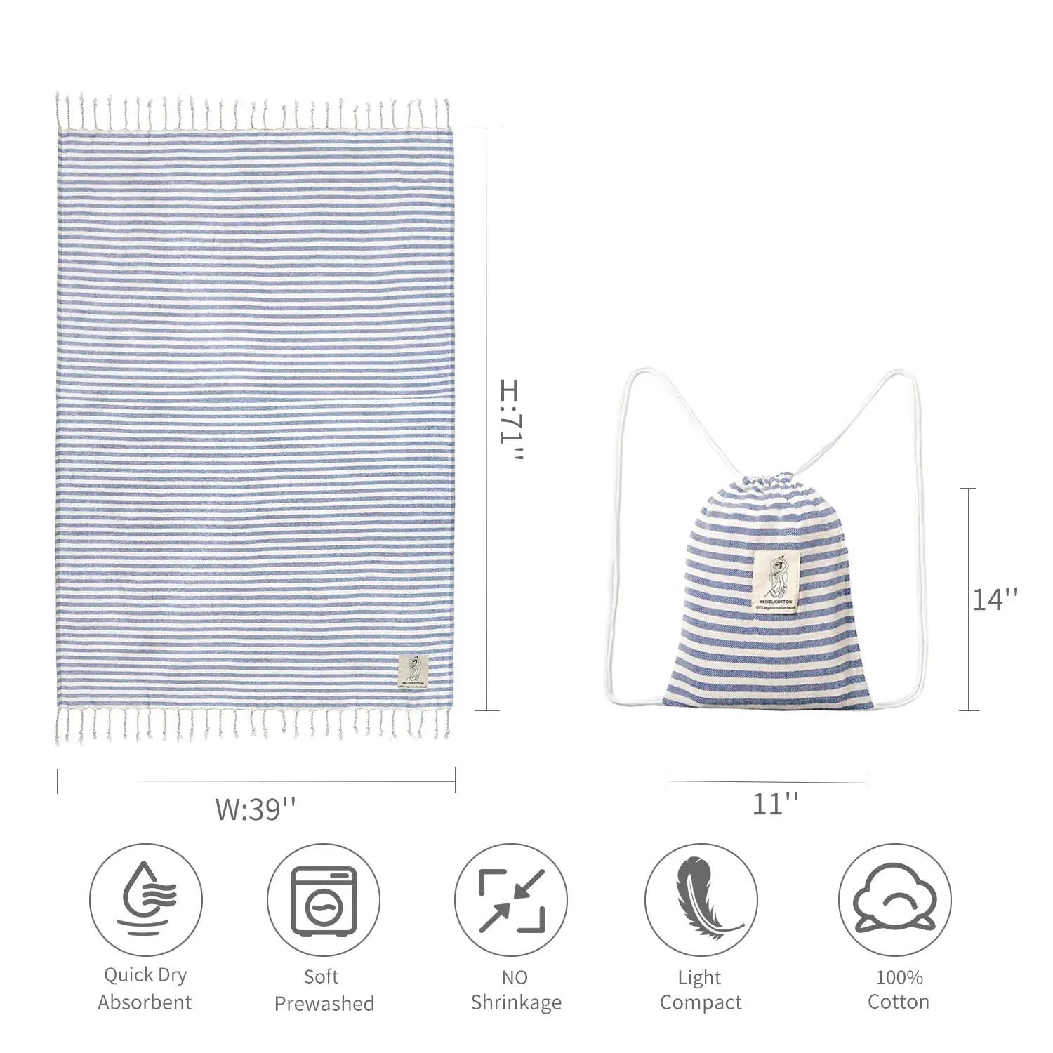 Luxury 100% cotton Turkish spa bath towel