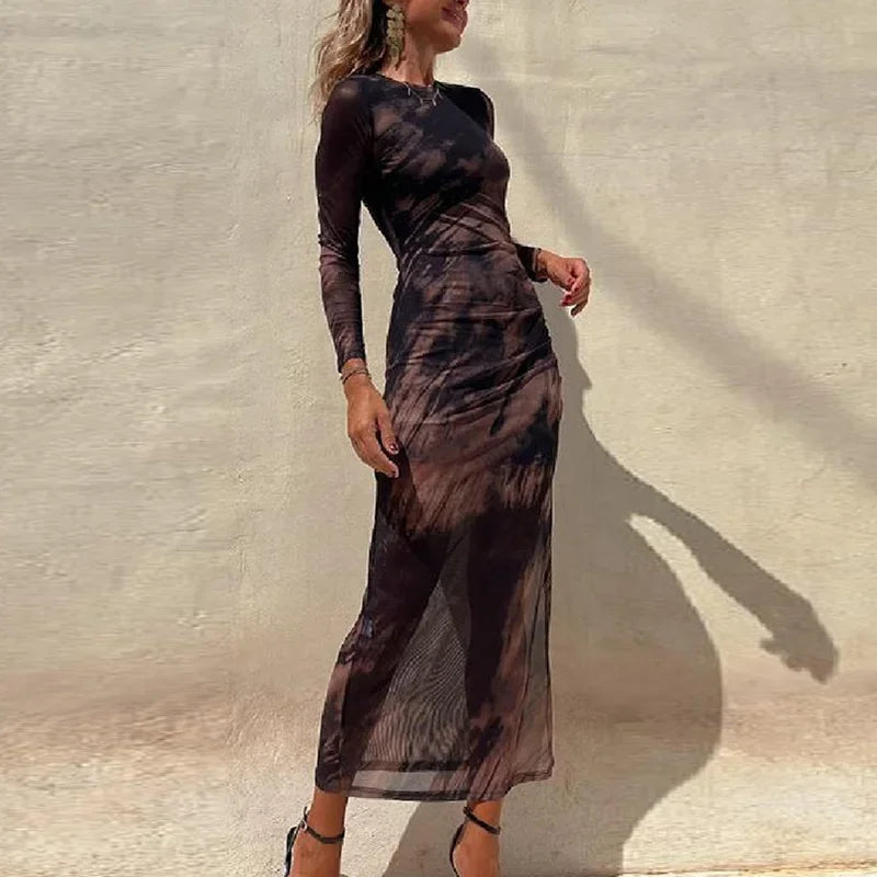 LUX Verona Long Sleeve Party Dress