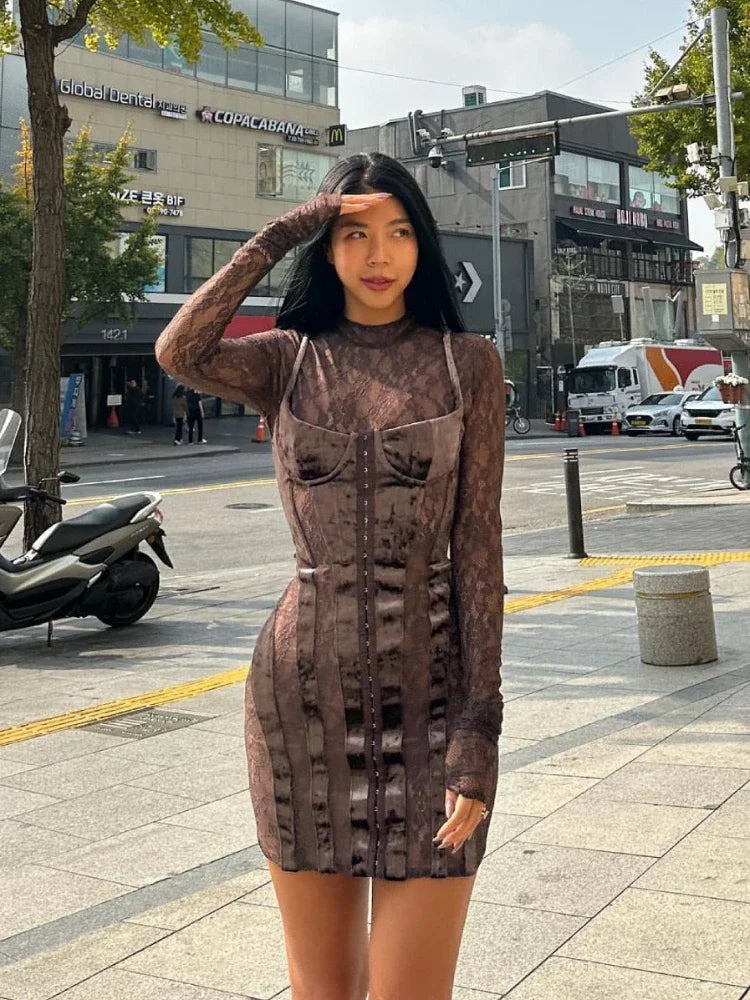 Velvet Patchwork Mini Dress