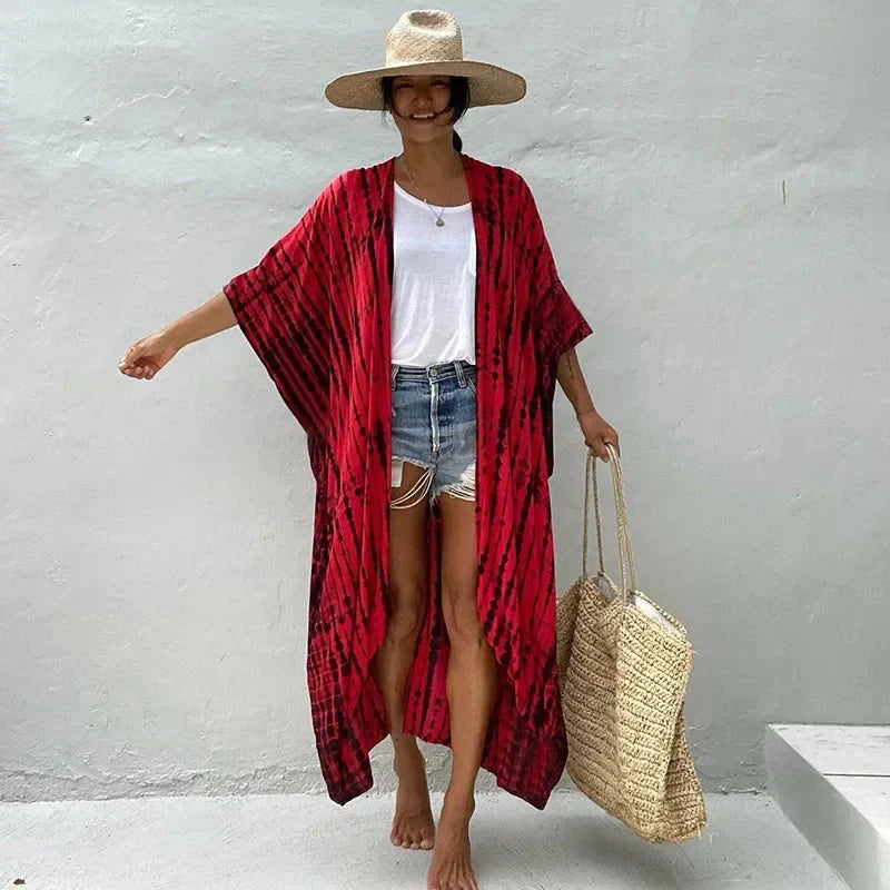 Tie Dye Kimono Summer Dress