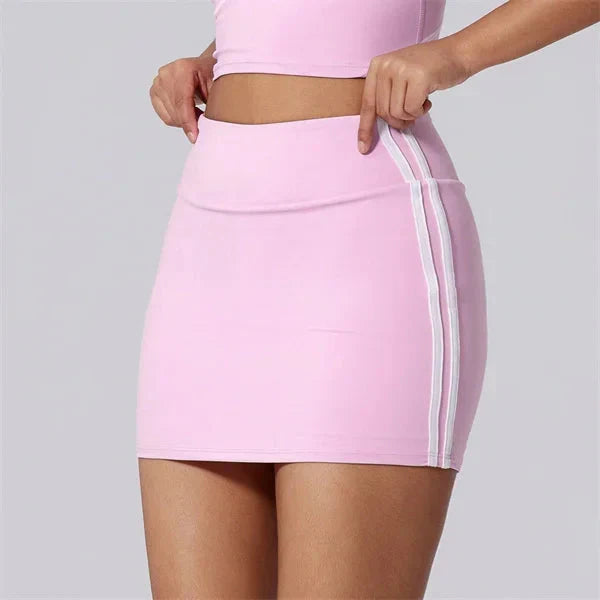 2025 1/2PCS High Waist Anti Shorts Yoga Set Women Sport Bra Gym Workout Skirt Fitness Sports Active Suit Tennis Badminton Wear