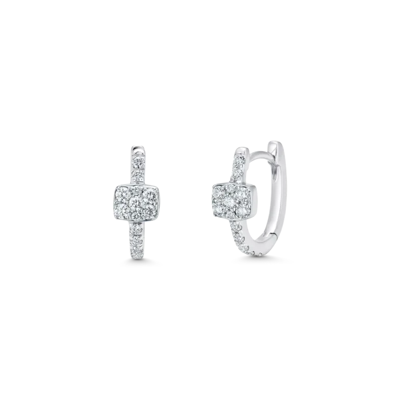 CRMYA Fashion Cubic Zirconia Cz Silver Gold Plated Hoop Earrings For Women Engagement Wedding Trendy Jewelry