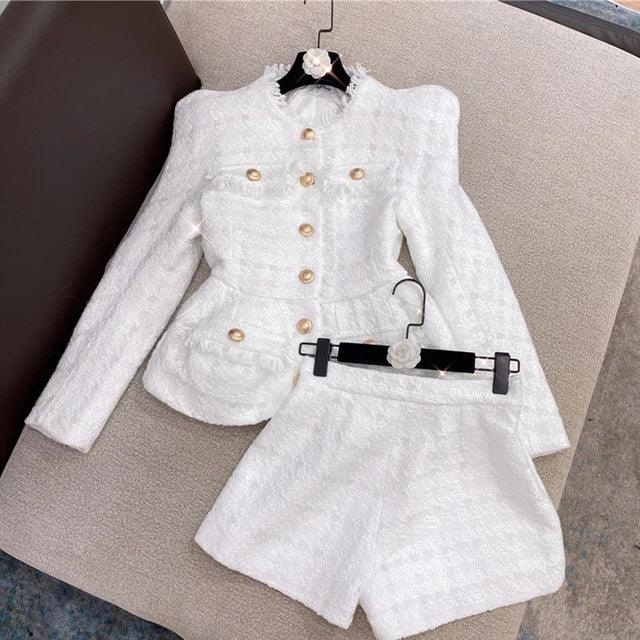 LUX Tweed Jacket & Shorts Set