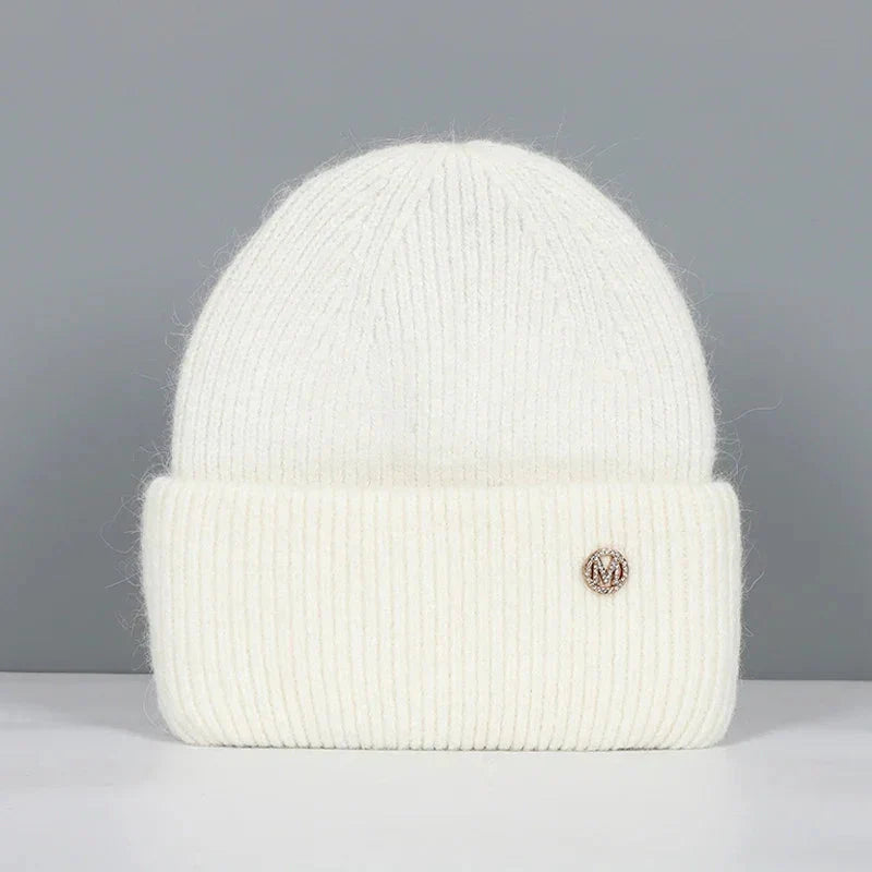 Women Winter Hat Real Rabbit Fur Winter Hats For Women Fashion Warm Beanie Hats Women Solid Adult Cover Head Cap