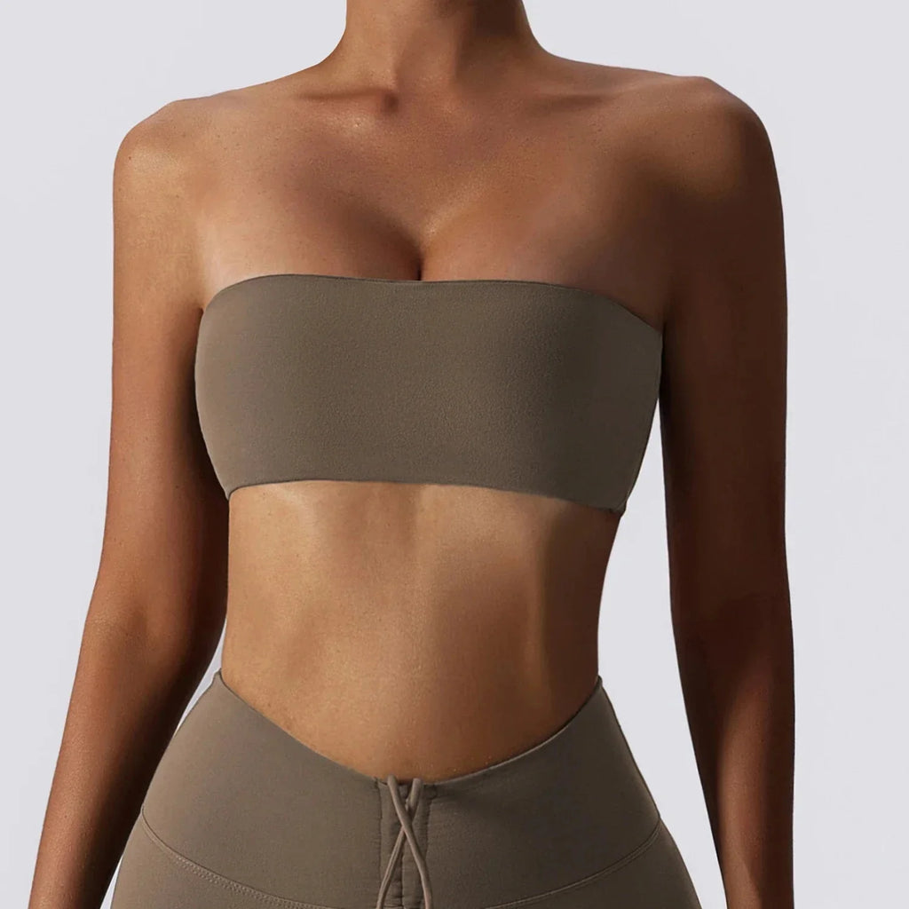 Hearuisavy Casual Sports Bra Gym Underwear Women Breathable Training Yoga Clothes Tube Top Fitness Workout Tank Top Female
