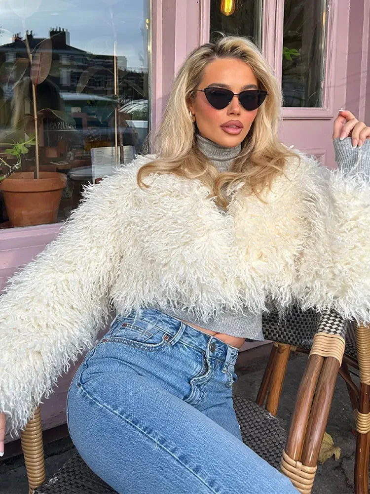 Women’s Faux Fur Cropped Jacket