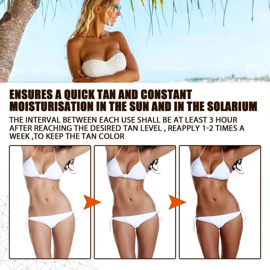 Tanning Spray Accelerate Darker Natural Sunless Booster Solarium Hydrating Smooth Long Lasting Sunbathing Bronzer Tanning Mousse