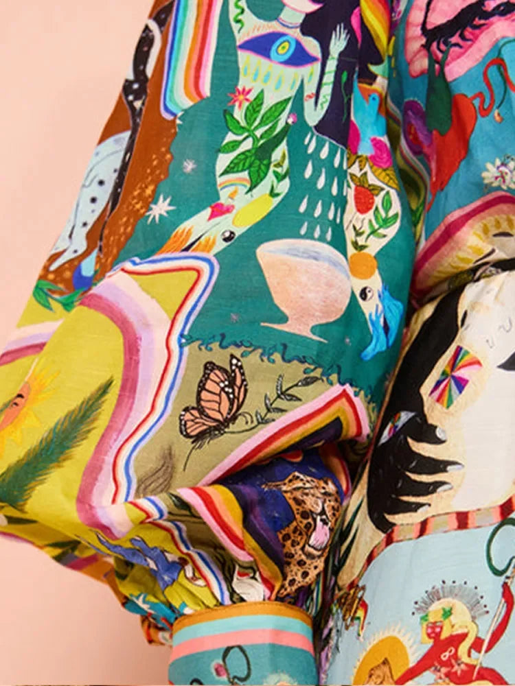 Boca Lantern Sleeve Party Dress