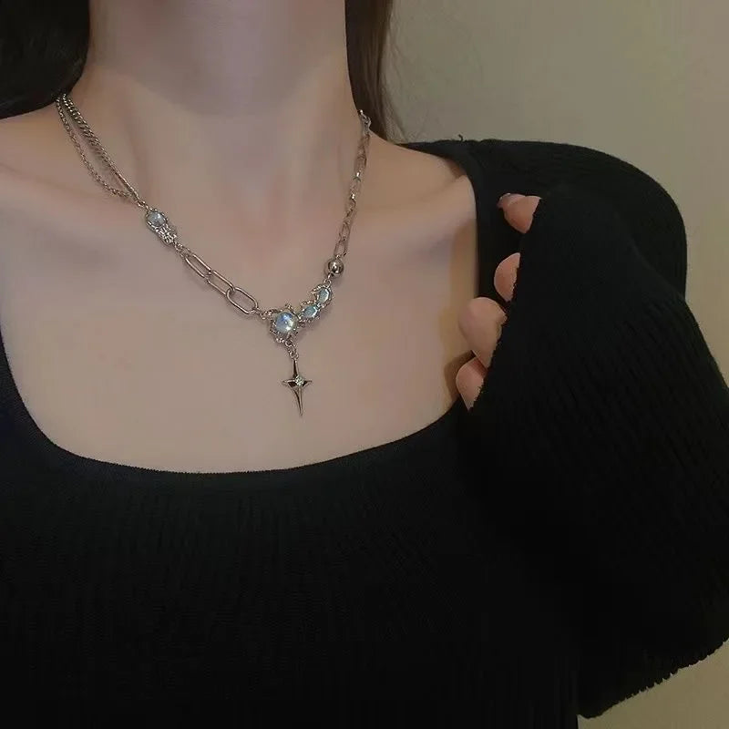 Dazzling Star & Moon Necklace