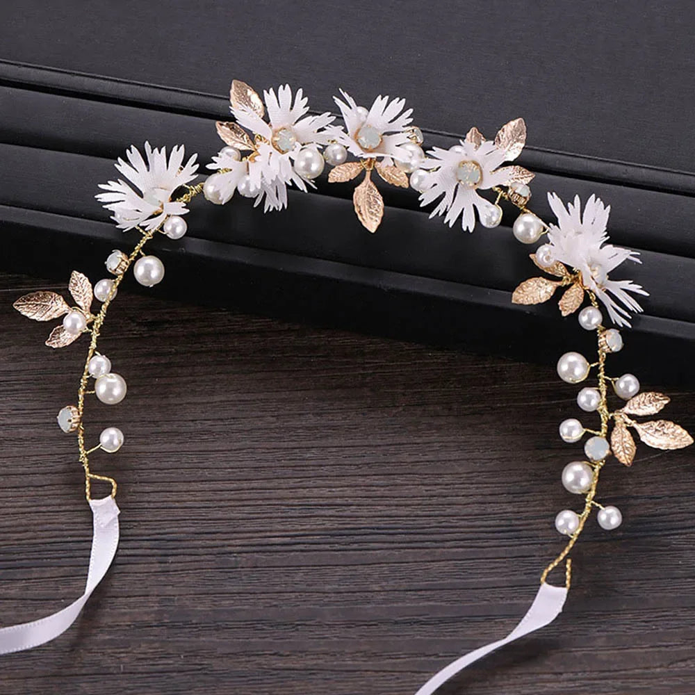 Pearl Crystal Bridal Headband