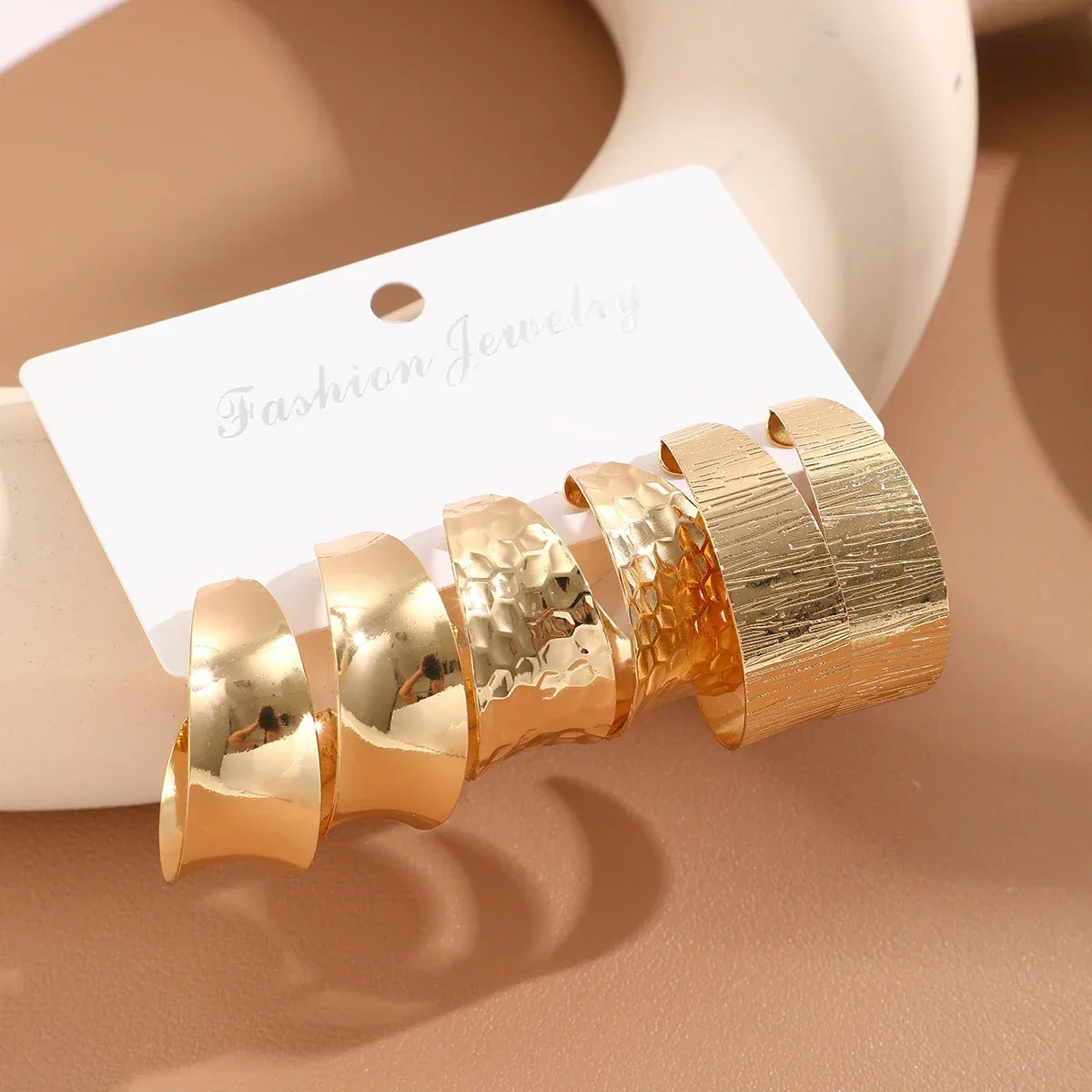Vintage Big Hoop Earring Set