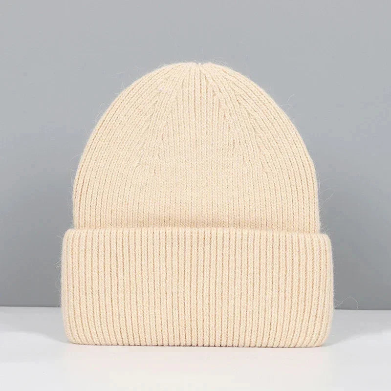 Women Winter Hat Real Rabbit Fur Winter Hats For Women Fashion Warm Beanie Hats Women Solid Adult Cover Head Cap
