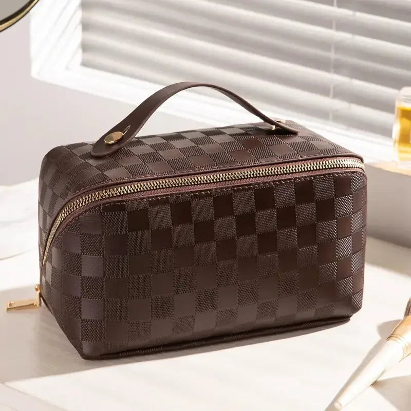 Big Capacity Travel home Use Cosmetic Bag Portable PU Makeup Pouch Women Waterproof Bathroom Wash bag Multifunction Cosmetic Bag