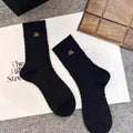 Retro Metal Letter Label Socks Brand Designer Sock Europe Letter Cotton Luxury Socks Sexy Warm Personality Fashion Boots Socks