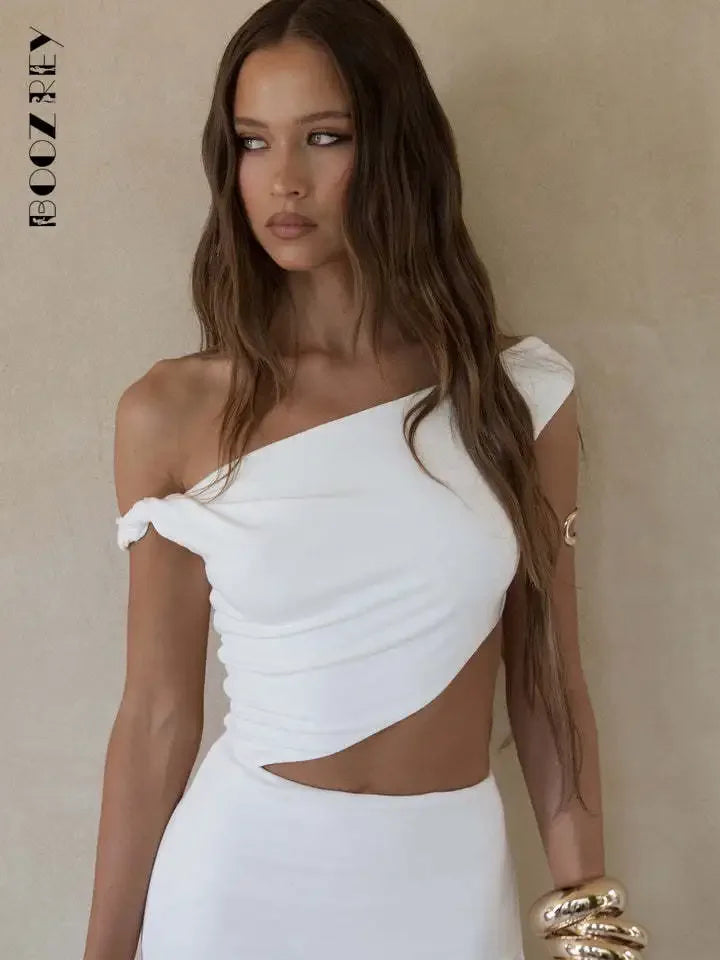Elegant White Summer Party Maxi Dress