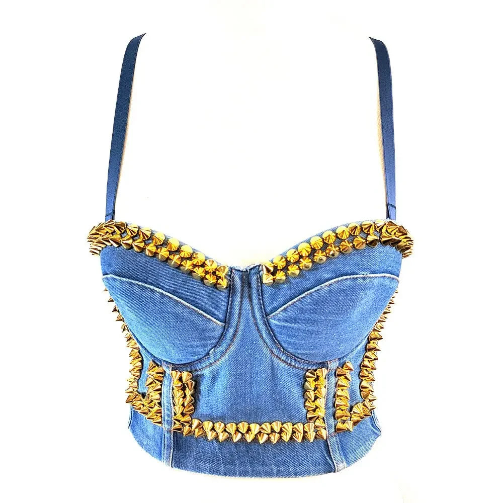 Irene Tinnie Sexy Cute Hole Cartoon Decoration Push Up Bustier Women's Bralette Cropped Top Vest Plus Size