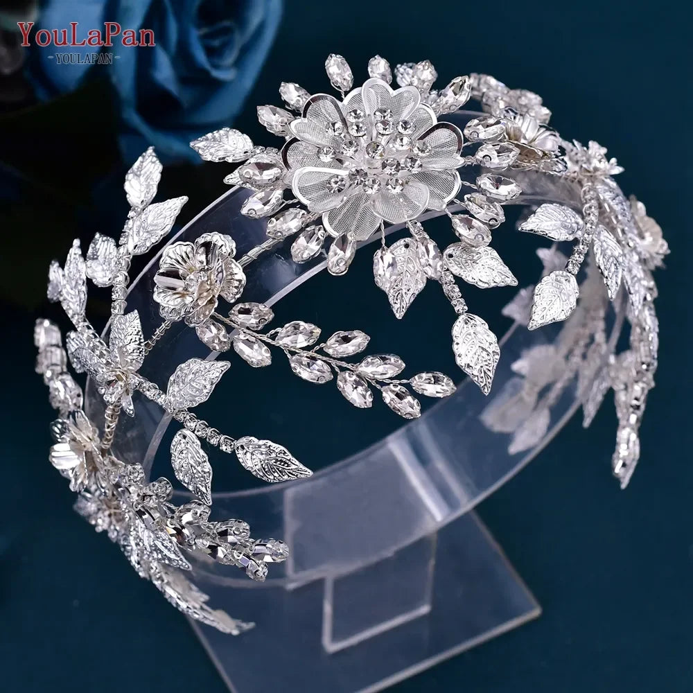 YouLaPan HP496 Fashion Woman Headband Rhinestone Bridal Headpiece Wedding Hair Accessories Bride Tiara Pageant Headdresses