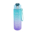 Gradient Sports Water Bottle with Time Marker Leak-proof Cup Motivational BPA Free