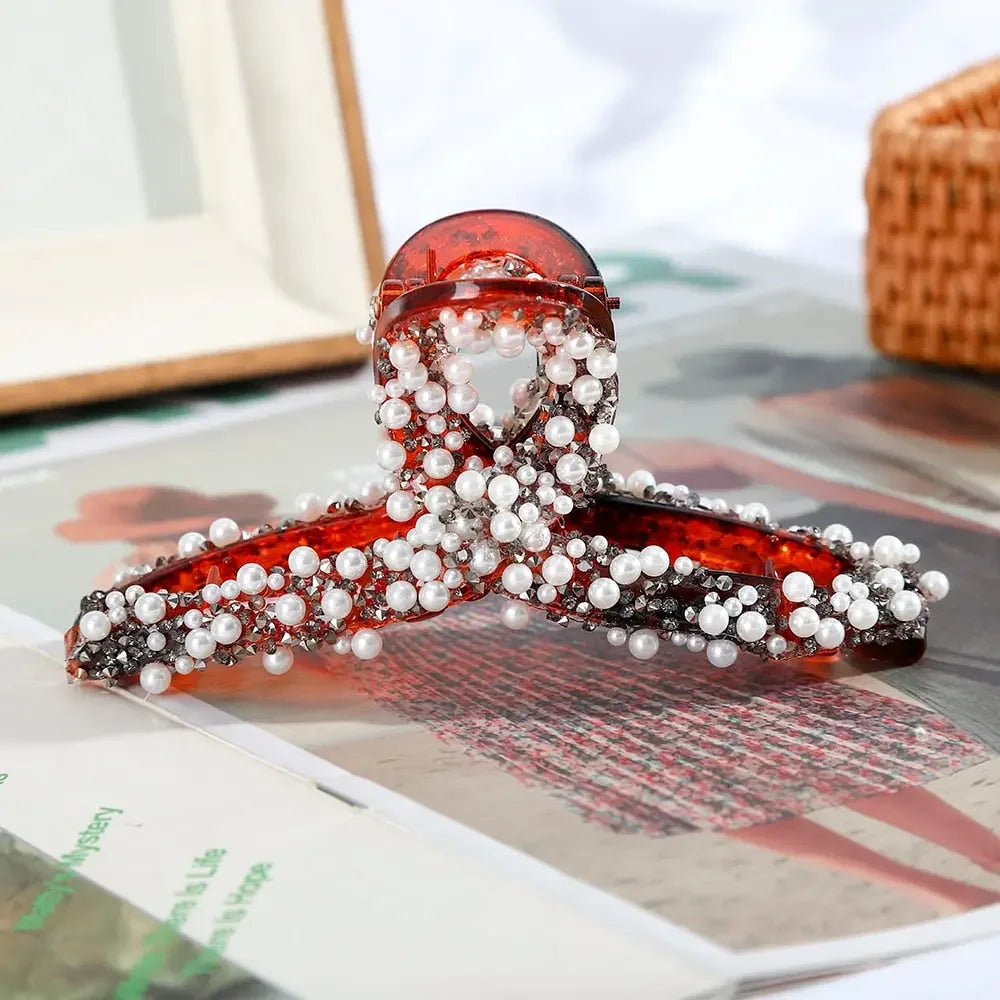 Giant Pearl Acrylic Hair Clip