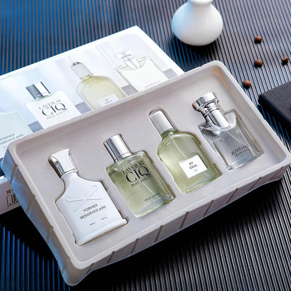 Brand Perfume Men Cologne 100ml Gift Box 4PCS Set Profumo Uomo Lasting Fragrance Spray Floral Scent Pheromone Parfums Homme