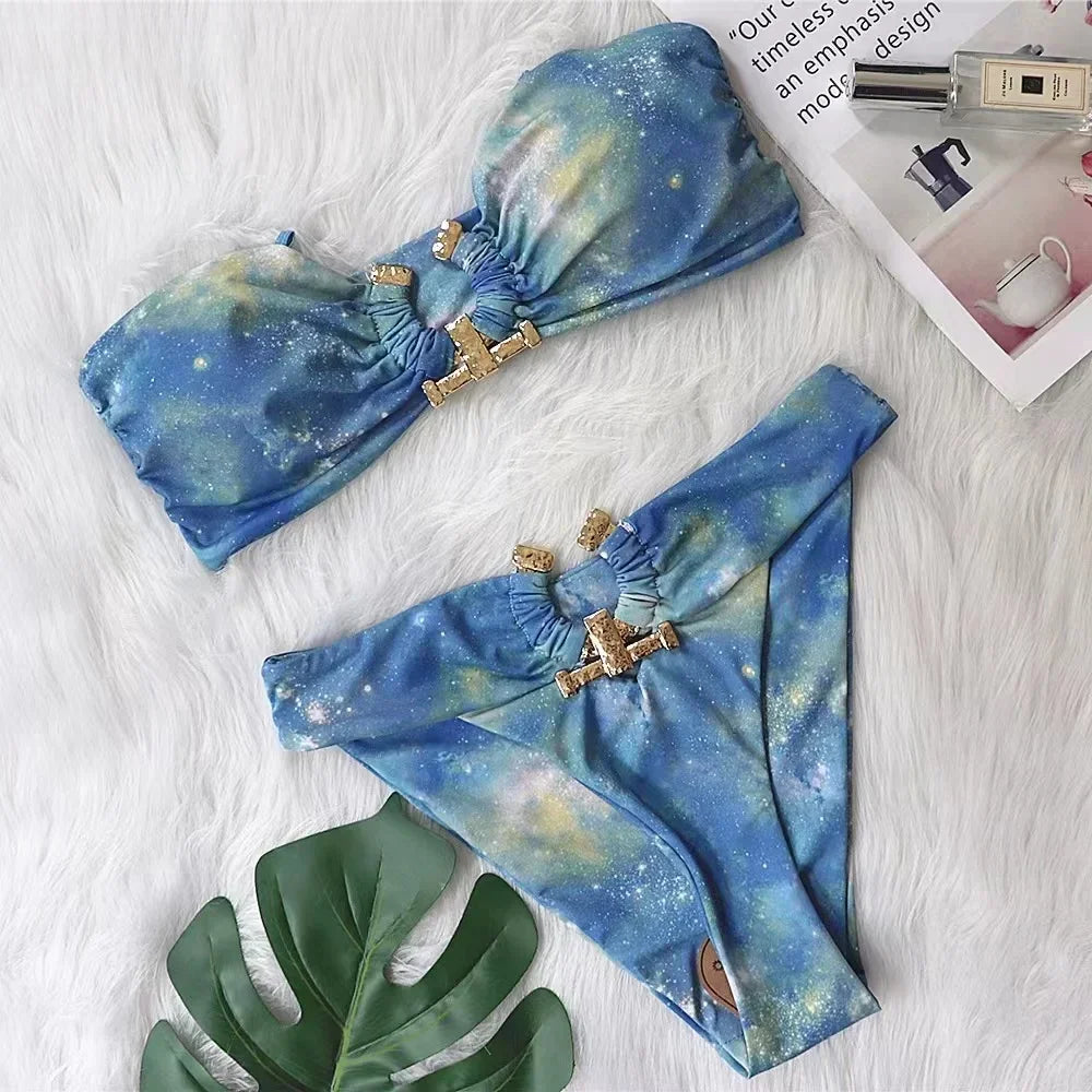 Vera Strapless High Waist Bikini
