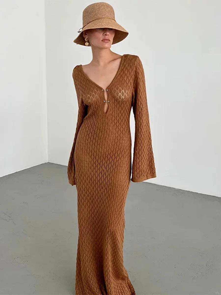Long Knit Beach Dress
