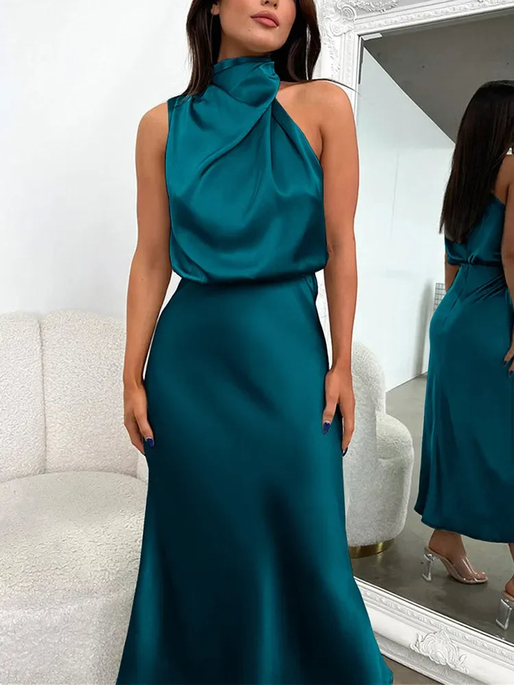 Mona Satin Evening Dress
