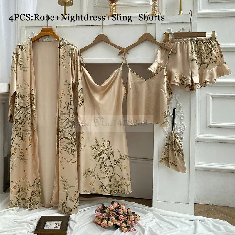 Manifest Kimono Satin Sleepwear Set