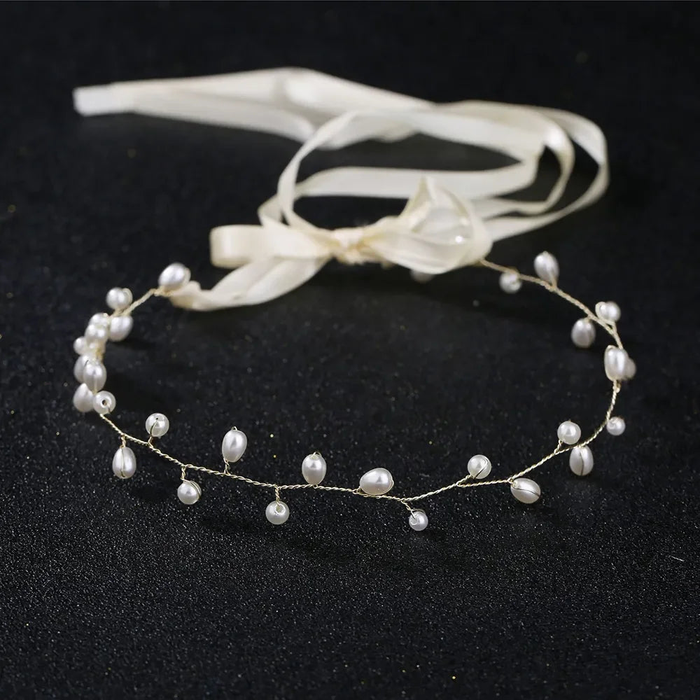 Pearl Crystal Bridal Headband