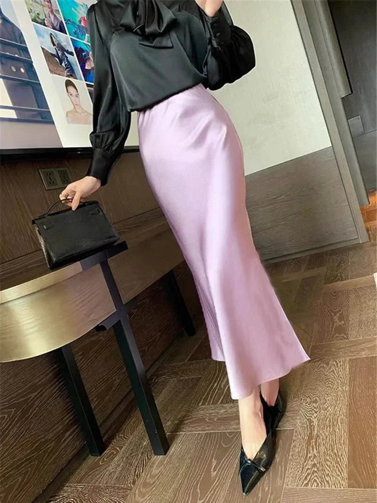 Classic Satin Pencil Sirt