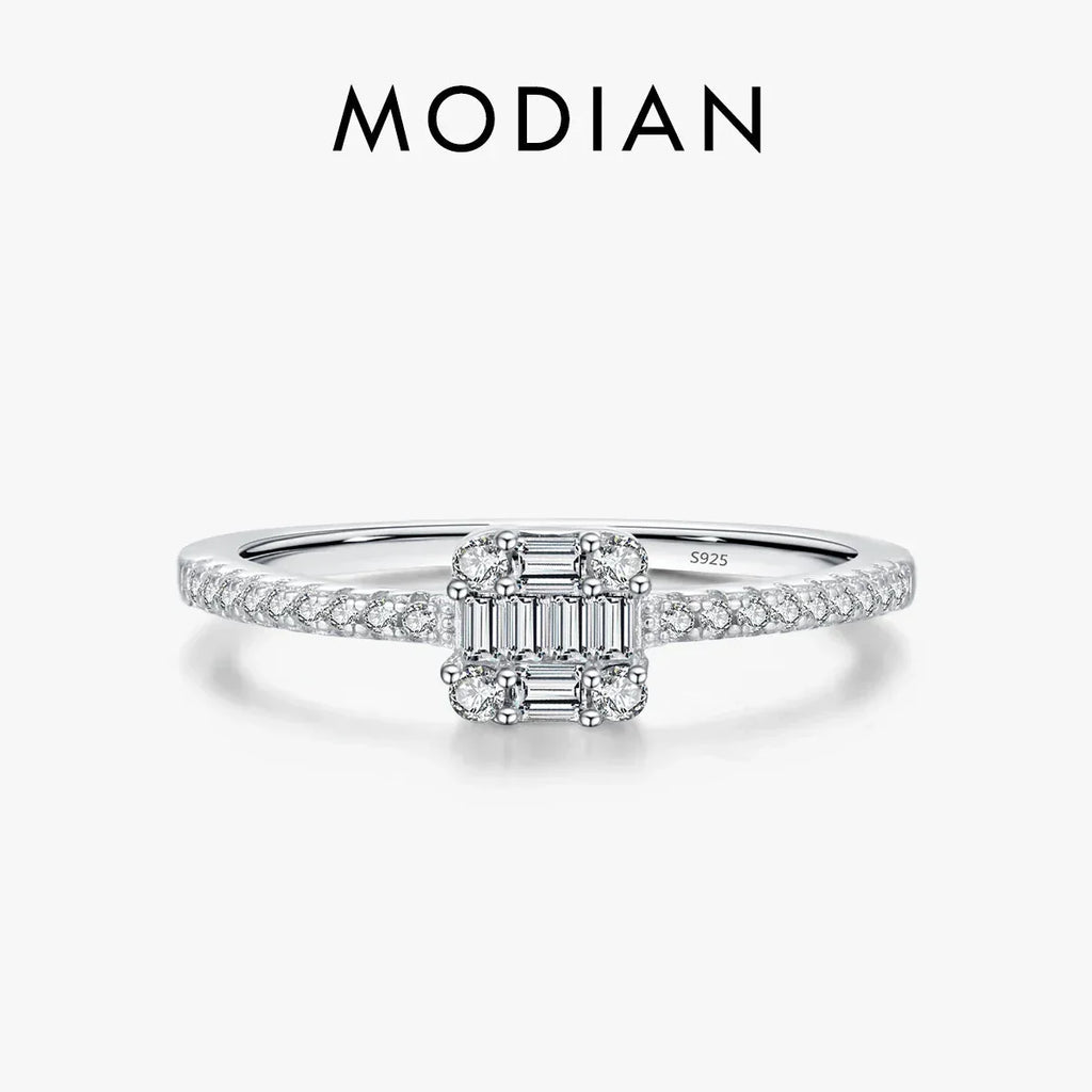 Solid 925 Sterling Silver CZ Ring