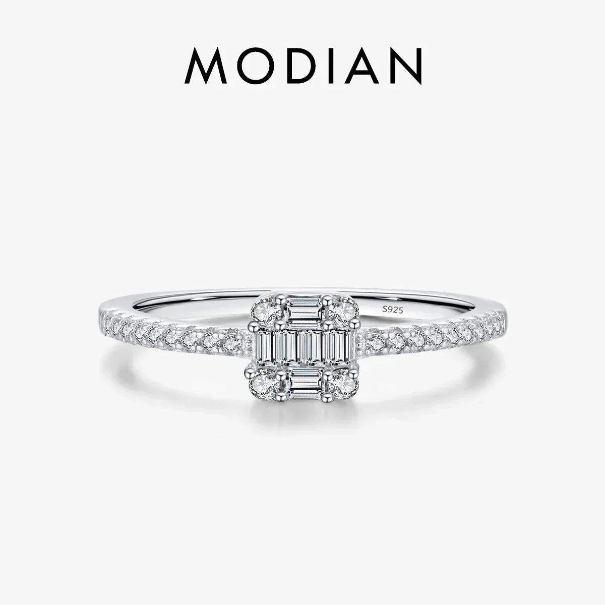Solid 925 Sterling Silver CZ Ring