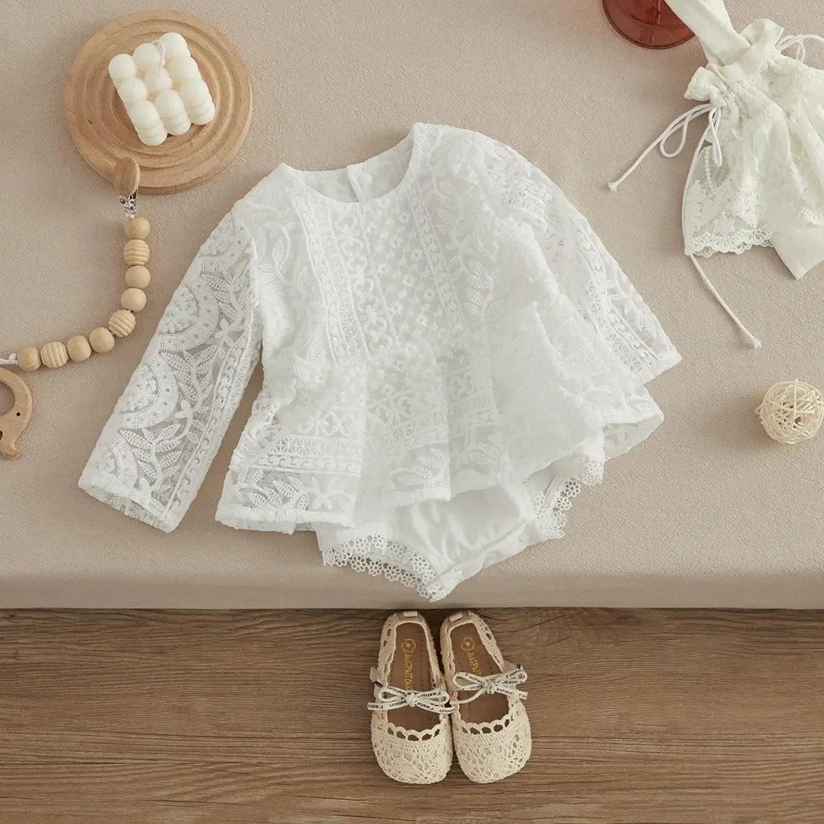 LUX BABY Flower Lace Romper Jumpsuits 0-24M