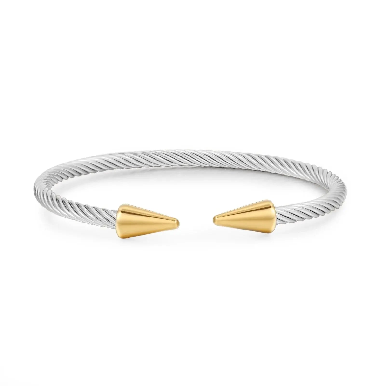 Stainless Steel Gold Color Bangle Bracelets Luxury Brand Stylish Mesh Bangle for Women Men Decoration Jewelry Accessory Gift