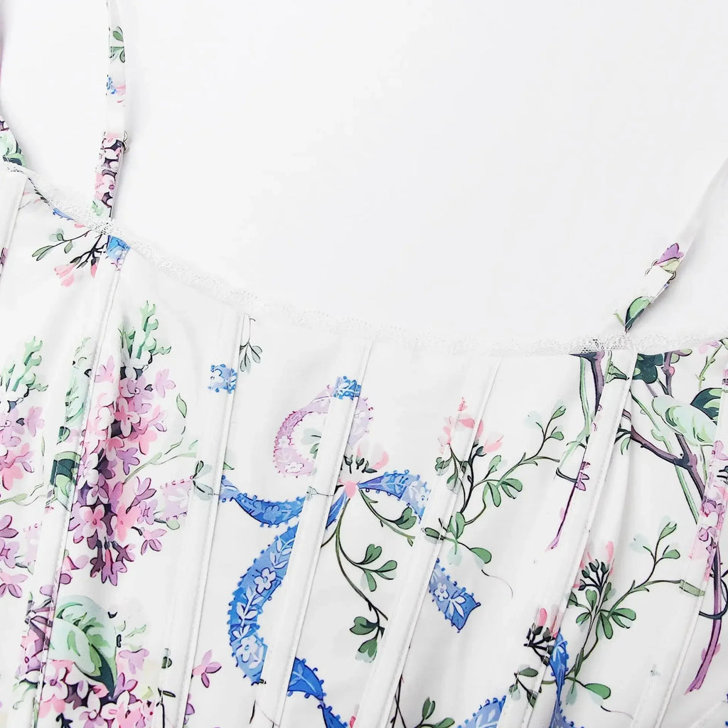 Veronica Floral Summer Corset Top
