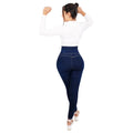 Sexy Women Fit Skinny Jeans High Waist Elastic Stretch Pencil Pants Vintage Straight Leg Wrap Hips Casual Tight Denim Trousers