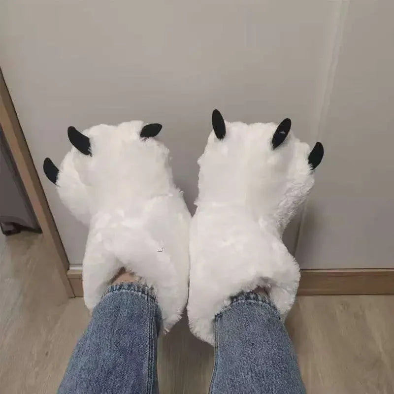 Cute Bear Claw Winter Slippers