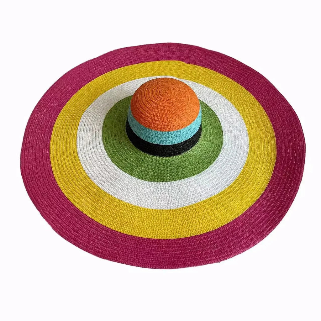 Oversized Foldable Wide Brim Sun Hat For UV Protection