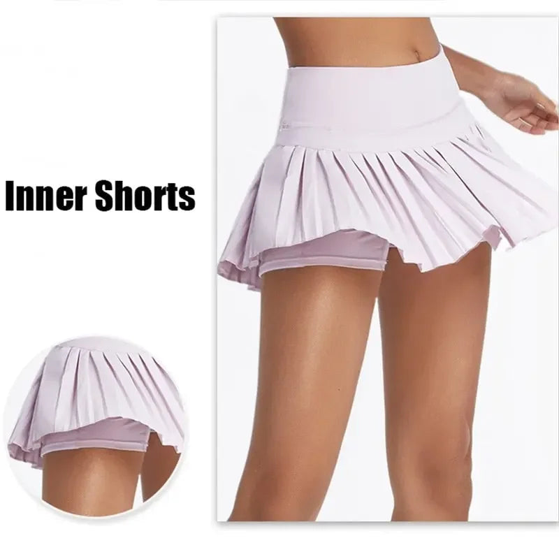 High Waist Pleated Tennis Skirt XS-XXL