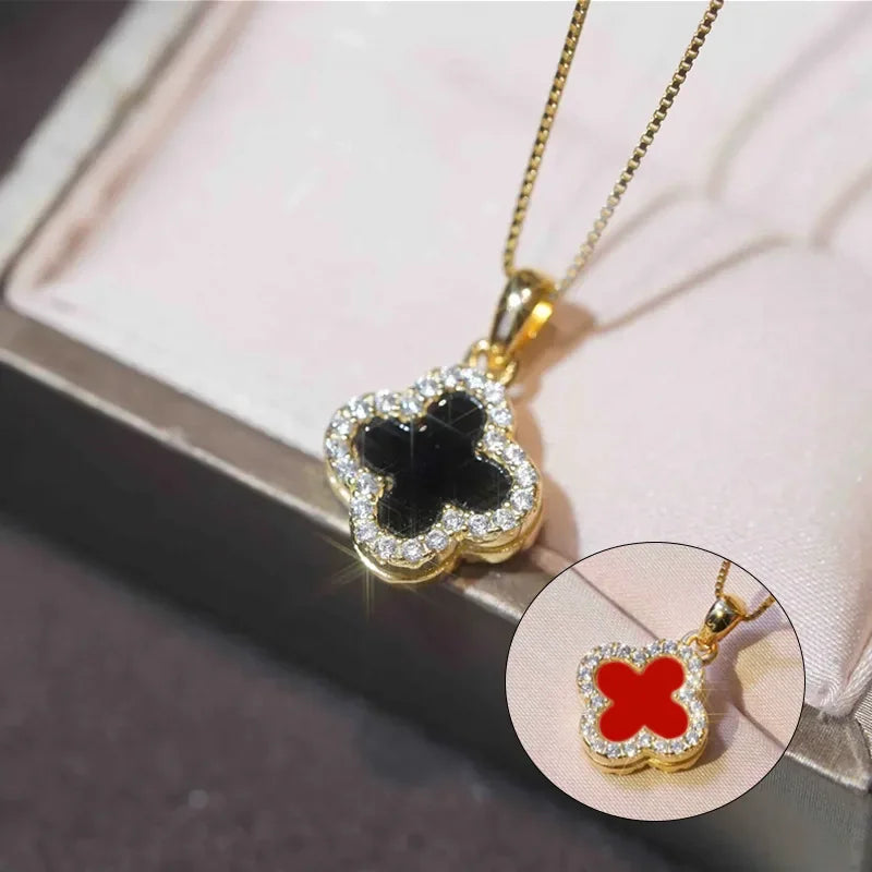 One Four-leaf clover lady small crowd necklace pendant titanium steel necklace lady jewelry